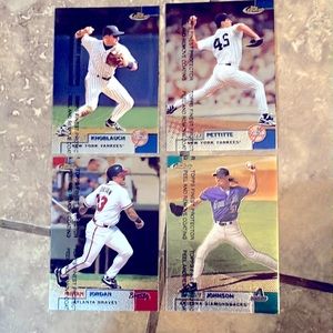 4 Vintage 1999 TOPPS FINEST Baseball Cards
